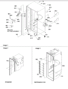 02 - Cabinet Parts parts for Amana Refrigerator SRD522VW / P1320301W W from AppliancePartsPros.com