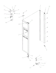 05 - Freezer Door parts for Amana Refrigerator SRD526SW / P1184801W W from AppliancePartsPros.com