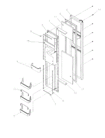 06 - Freezer Door parts for Amana Refrigerator SRD526SW / P1184801W W from AppliancePartsPros.com