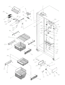 07 - Freezer Shelving And Refrigerator Light parts for Amana Refrigerator SRD526SW / P1184801W W from AppliancePartsPros.com