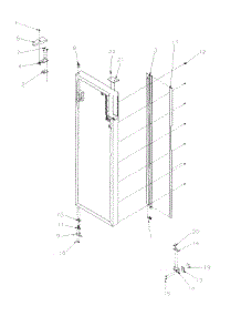 13 - Refrigerator Door Hinge And Trim Parts parts for Amana Refrigerator SRD526SW / P1184801W W from AppliancePartsPros.com