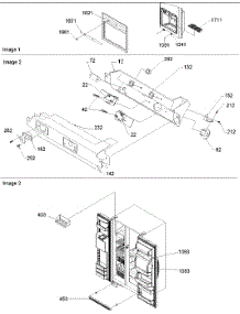 06 - Façade Dispenser Cover & Elec. Brkt Assy parts for Amana Refrigerator SRD528VE / P1320402W E from AppliancePartsPros.com