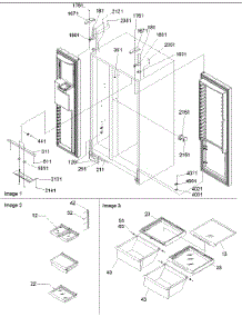 11 - Lights, Hinges & Shelving parts for Amana Refrigerator SRD528VE / P1320402W E from AppliancePartsPros.com