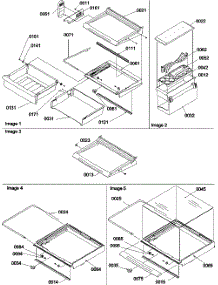 03 - Deli, Shelves, Crisper Assy parts for Amana Refrigerator SRD528VW / P1320402W W from AppliancePartsPros.com