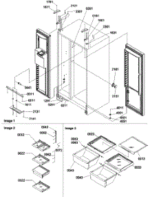 12 - Shelves, Lights, And Hinges parts for Amana Refrigerator SRD528VW / P1320402W W from AppliancePartsPros.com