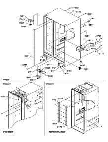 02 - Cabinet Parts parts for Amana Refrigerator SRDE27S3E / P1190602W E from AppliancePartsPros.com