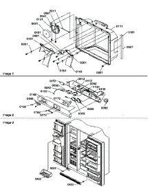 06 - Ice & Water Cavity / Elec Brkt / Toe Grille parts for Amana Refrigerator SRDE27S3E / P1190602W E from AppliancePartsPros.com