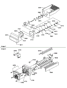 07 - Ice Bucket Auger And Ice Maker Parts parts for Amana Refrigerator SRDE27S3W / P1190602W W from AppliancePartsPros.com