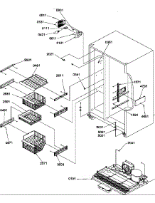 06 - Fz Shelves And Light parts for Amana Refrigerator SRDE27TPE / P1190603W E from AppliancePartsPros.com