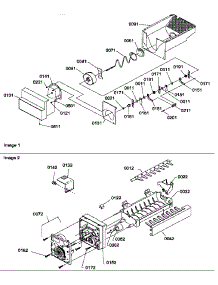 08 - Ice Bucket Auger And Ice Maker Parts parts for Amana Refrigerator SRDE27TPW / P1190603W W from AppliancePartsPros.com