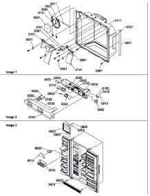 07 - Ice & Water Cav / Elec Brkt / & Toe Grille parts for Amana Refrigerator SRDE327S3L / P1184906W L from AppliancePartsPros.com