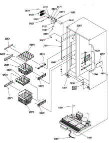 06 - Fz Shelves And Light parts for Amana Refrigerator SRDE327S3L / P1307101W L from AppliancePartsPros.com