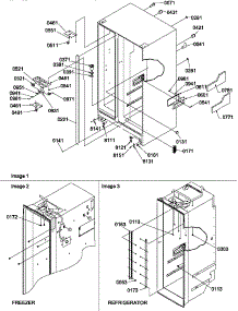 02 - Cabinet Parts parts for Amana Refrigerator SRDE327S3L / P1307103W L from AppliancePartsPros.com