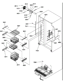 06 - Fz Shelves And Light parts for Amana Refrigerator SRDE327S3L / P1307103W L from AppliancePartsPros.com