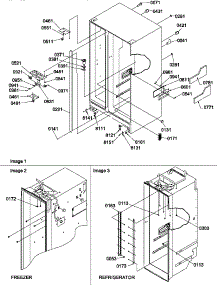 02 - Cabinet Parts parts for Amana Refrigerator SRDE327S3L / P1312501W L from AppliancePartsPros.com