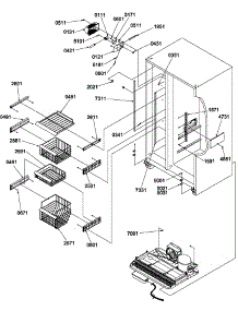 06 - Fz Shelves And Light parts for Amana Refrigerator SRDE327S3W / P1307106W W from AppliancePartsPros.com
