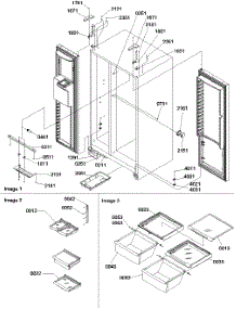 12 - Refrigerator / Freezer Lights And Hinges parts for Amana Refrigerator SRDE522VE / P1320304W E from AppliancePartsPros.com
