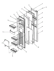 06 - Fz Door parts for Amana Refrigerator SRDE528SBW / P1184902W W from AppliancePartsPros.com