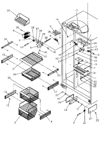 07 - Fz Shelving And Ref Light parts for Amana Refrigerator SRDE528SBW / P1184902W W from AppliancePartsPros.com