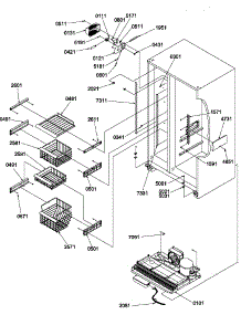06 - Fz Shelves And Light parts for Amana Refrigerator SRDE528TBW / P1310302W W from AppliancePartsPros.com