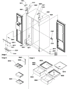 12 - Refrigerator / Freezer Lights And Hinges parts for Amana Refrigerator SRDE528VW / P1320403W W from AppliancePartsPros.com