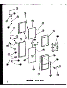 08 - Fz Door Assy parts for Amana Refrigerator SRI19A-C / P6035006W C from AppliancePartsPros.com