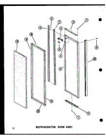 12 - Ref Door Assy parts for Amana Refrigerator SRI19B-C / P7332048W C from AppliancePartsPros.com