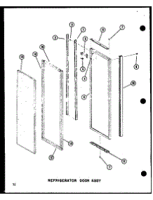 12 - Ref Door Assy parts for Amana Refrigerator SRI19C-C / P7332054W C from AppliancePartsPros.com