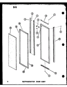 12 - Ref Door Assy parts for Amana Refrigerator SRI19E / P7487005W from AppliancePartsPros.com