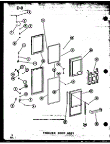08 - Fz Door Assy parts for Amana Refrigerator SRI19E1 / P7487016W from AppliancePartsPros.com