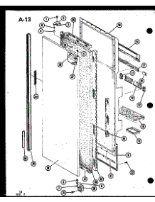 11 - Ref Door Assy parts for Amana Refrigerator SRI19FC / P7540006W C from AppliancePartsPros.com