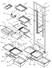11 - Ref Shelving And Drawers parts for Amana Refrigerator SRI20S2W / P1190101W W from AppliancePartsPros.com