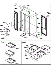 11 - Ref / Fz Lights, Hinges, And Shelving Assy parts for Amana Refrigerator SRI21VW / P1315601W W from AppliancePartsPros.com
