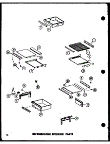 12 - Ref Interior Parts parts for Amana Refrigerator SRI-22E-A / P7487011W A from AppliancePartsPros.com