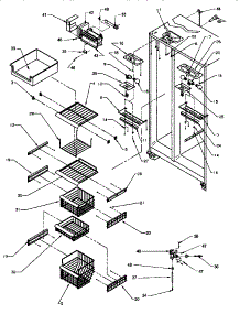 06 - Fz Shelving And Ref Light parts for Amana Refrigerator SRI25S2E / P1194001W E from AppliancePartsPros.com
