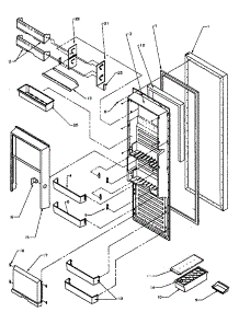 09 - Ref Door parts for Amana Refrigerator SRI25S2L / P1194001W L from AppliancePartsPros.com