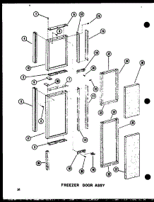 07 - Fz Door Assy parts for Amana Refrigerator SRI519C-L / P7390009W L from AppliancePartsPros.com