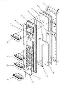 07 - Fz Door parts for Amana Refrigerator SSD21SW / P1193901W W from AppliancePartsPros.com