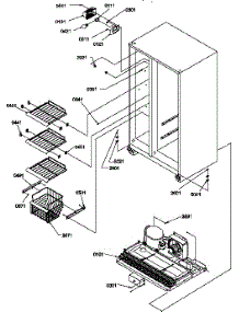 05 - Fz Shelves & Light parts for Amana Refrigerator SSD21SW / P1193908W W from AppliancePartsPros.com
