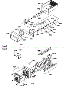 07 - Ice Bucket Auger And Ice Maker Parts parts for Amana Refrigerator SSD21SW / P1193908W W from AppliancePartsPros.com