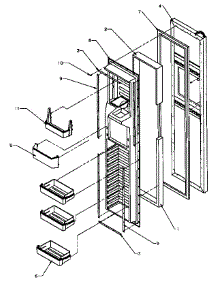 05 - Fz Door parts for Amana Refrigerator SSD22NW / P1181302W W from AppliancePartsPros.com