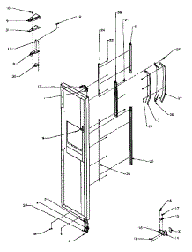 06 - Fz Door Hinge And Trim Parts parts for Amana Refrigerator SSD25N2L / P1181322W L from AppliancePartsPros.com