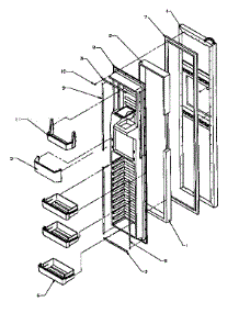05 - Fz Door parts for Amana Refrigerator SSD25N5L / P1178903W L from AppliancePartsPros.com