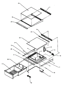 15 - Ref Shelving And Drawers parts for Amana Refrigerator SSD25NB2L / P1162434W L from AppliancePartsPros.com