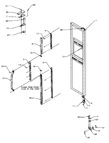 08 - Fz Door Hinge / Trim parts for Amana Refrigerator SSD25SBL / P1190413W L from AppliancePartsPros.com