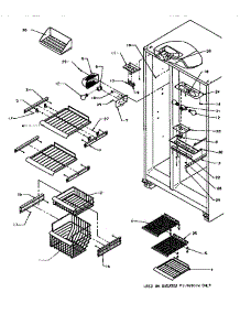 09 - Fz Shelving & Ref Light parts for Amana Refrigerator SSD25SBL / P1190413W L from AppliancePartsPros.com
