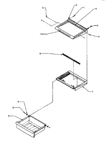 16 - Shelving & Drawers (Ref) parts for Amana Refrigerator SSD25SL / P1190402W L from AppliancePartsPros.com