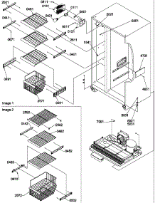 06 - Fz Shelves And Lights parts for Amana Refrigerator SSD25TW / P1190316W W from AppliancePartsPros.com