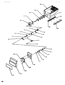 03 - Crushed Ice Bucket parts for Amana Refrigerator SSD522NBL / P1181001W L from AppliancePartsPros.com