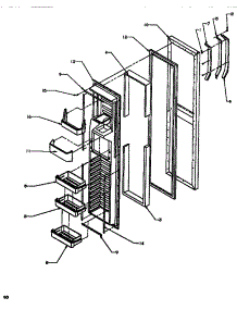08 - Fz Door parts for Amana Refrigerator SSD522NBL / P1181001W L from AppliancePartsPros.com